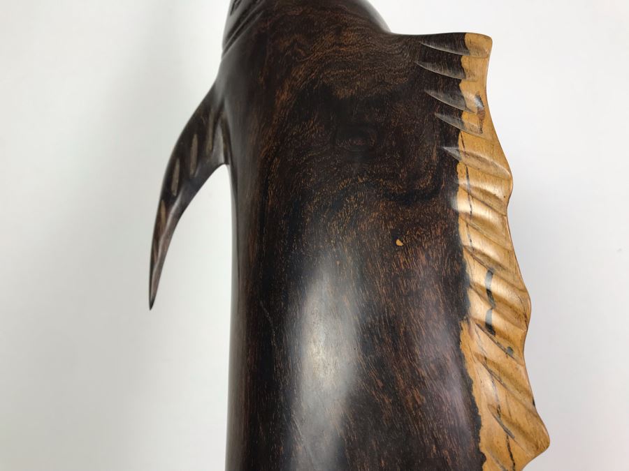 Vintage Seri Indians Ironwood Large Carving Marlin Swordfish Sculpture 28H [Photo 13]