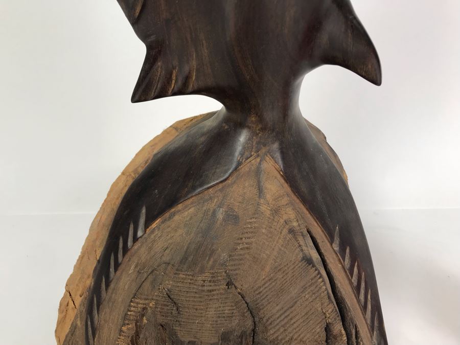 Vintage Seri Indians Ironwood Large Carving Marlin Swordfish Sculpture 28H [Photo 8]