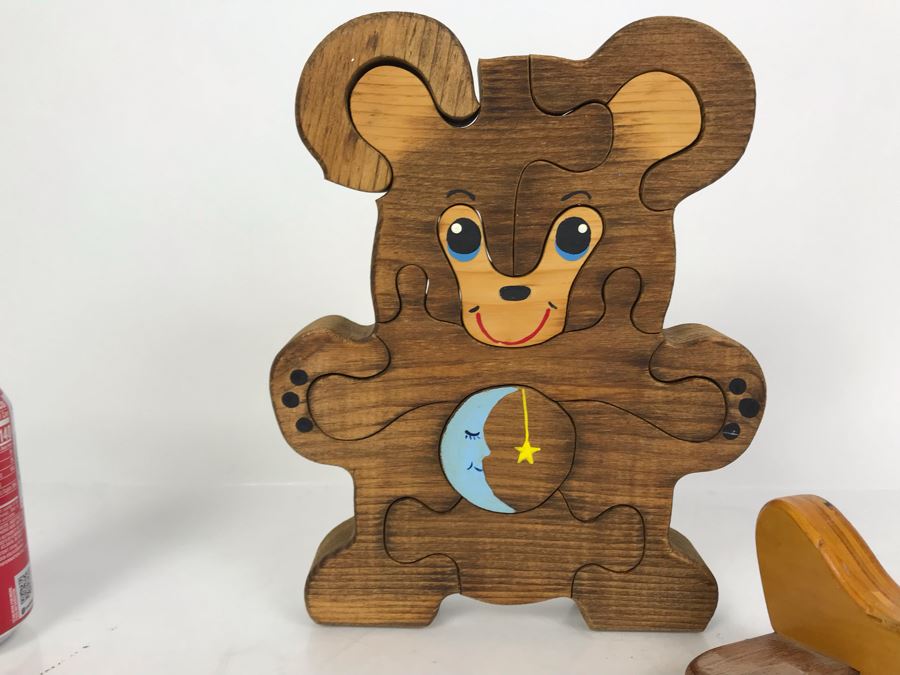 Pair Of Wooden Airplanes And Wooden Bear Puzzle [Photo 10]