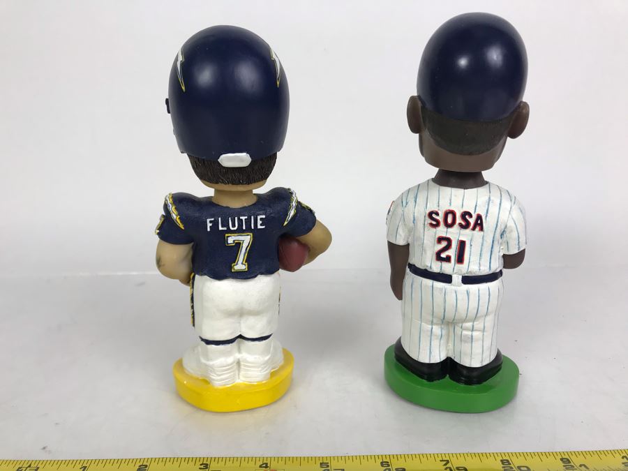 Pair Of Bobble Dobbles Bobble Head Dolls: Doug Flutie San Diego Chargers And Sammy Sosa Chicago Cubs 7H [Photo 5]