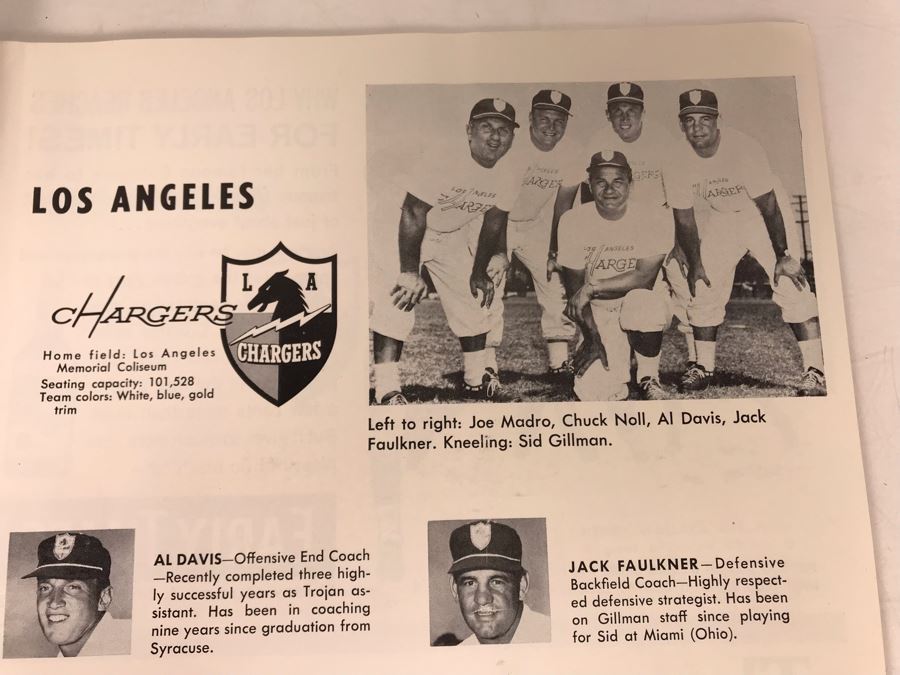 Vintage 1960 Los Angeles Chargers / New York Titans AFL Professional Football Program [Photo 7]