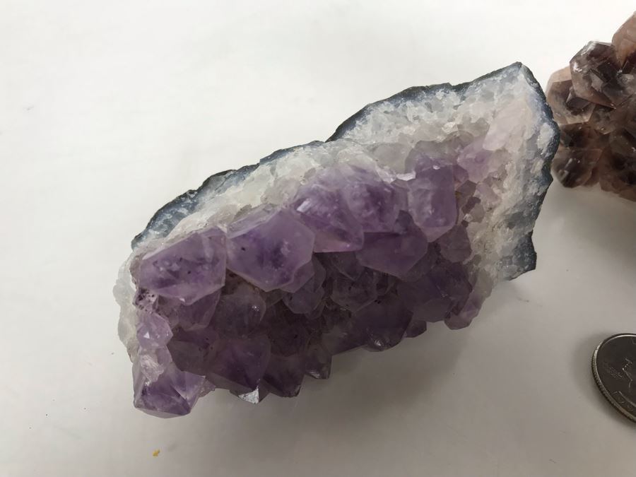 Pair Of Geode Crystal Sections With Amethyst - R 6'H [Photo 5]