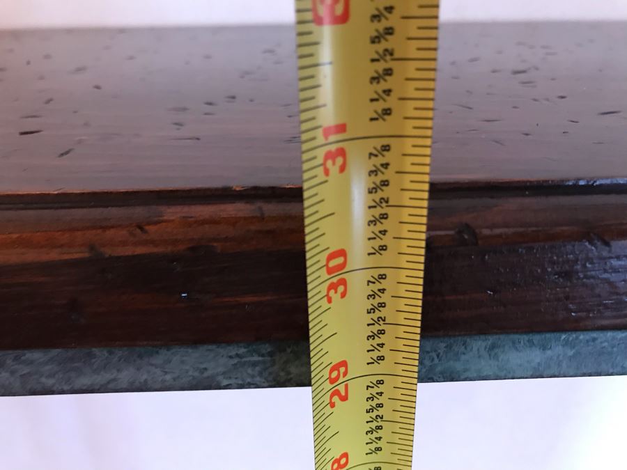 Long Metal Base Wooden Top Console Table 74W X 12D X 30.5H - LJE [Photo 14]