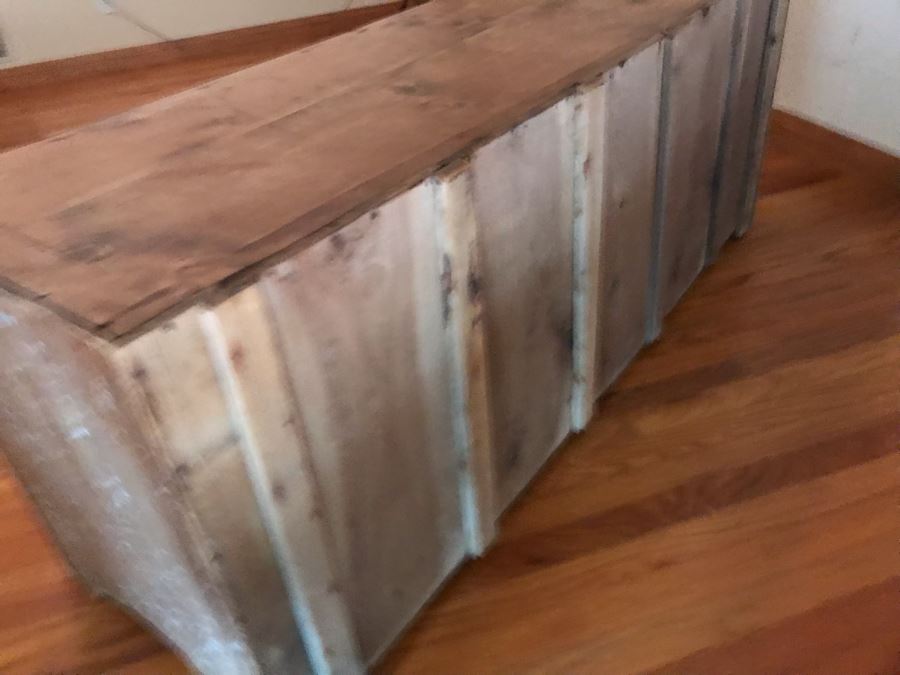 Antique Primitive Pine Bench 3-Drawer Chest Of Drawers Dresser 52W X 17D X 20H - LJE [Photo 14]