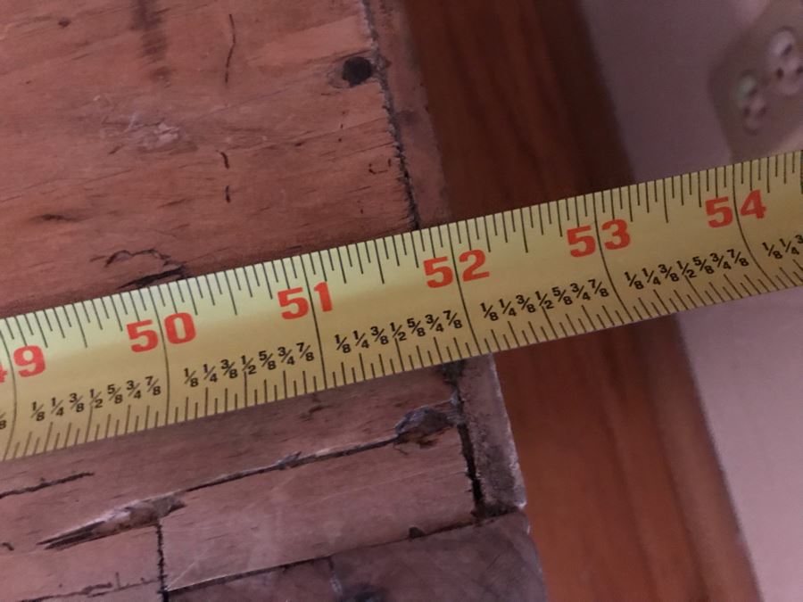 Antique Primitive Pine Bench 3-Drawer Chest Of Drawers Dresser 52W X 17D X 20H - LJE [Photo 11]