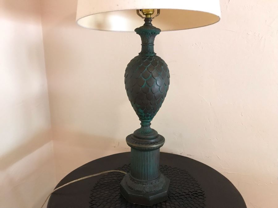 Vintage Metal Table Lamp - LJE [Photo 4]