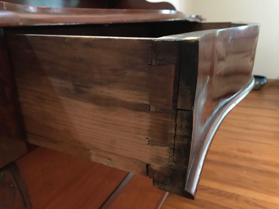 Antique English 3-Drawer Chest Of Drawers Dresser 48W X 22D X 47H - LJE [Photo 12]