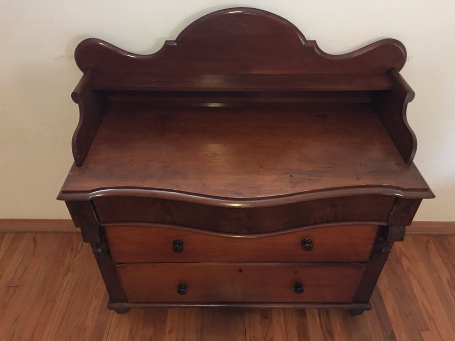 Antique English 3-Drawer Chest Of Drawers Dresser 48W X 22D X 47H - LJE [Photo 13]