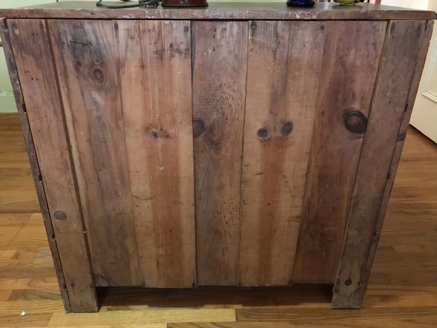 Antique Primitive 4-Drawer Chest Of Drawers Dresser 38W X 16D X 35H - LJE [Photo 15]