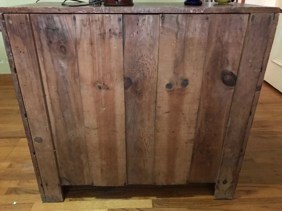 Antique Primitive 4-Drawer Chest Of Drawers Dresser 38W X 16D X 35H - LJE [Photo 16]