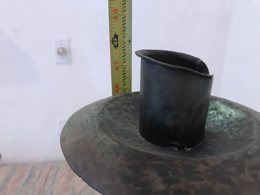 Pair Of Large Floor Standing Metal Candle Holders 4'H - LJE [Photo 6]