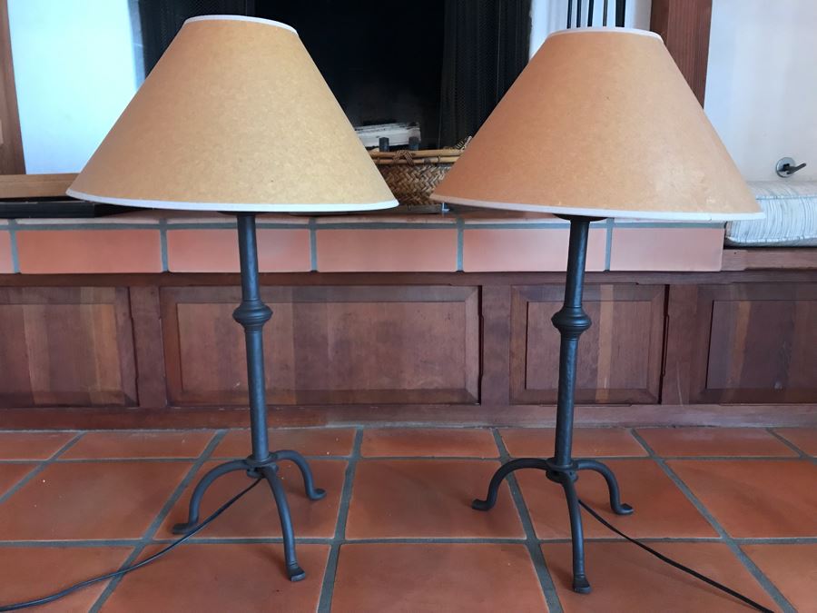 Pair Of Metal Table Lamps - LJE