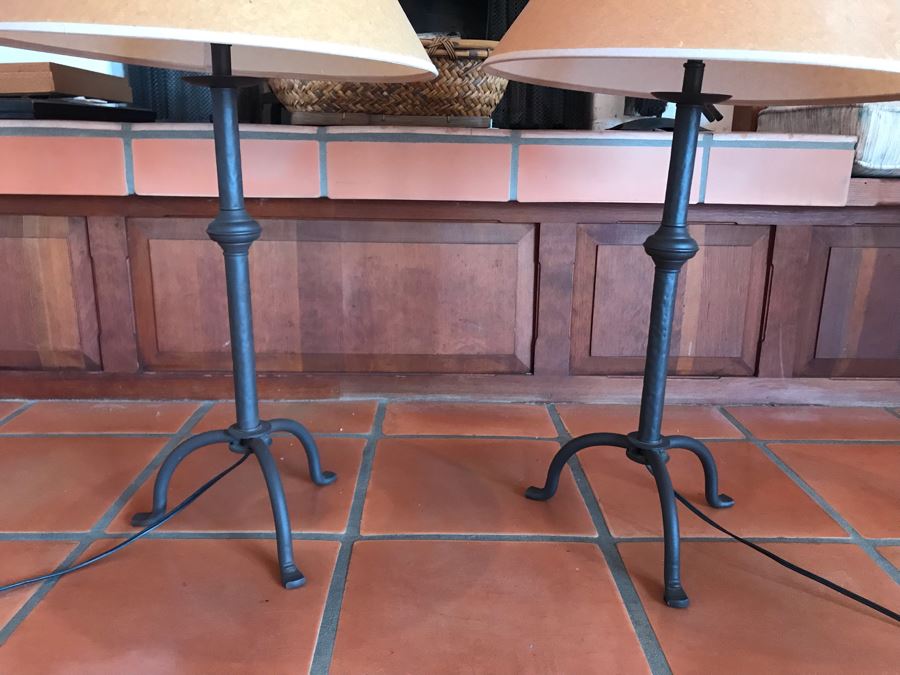 Pair Of Metal Table Lamps - LJE [Photo 2]