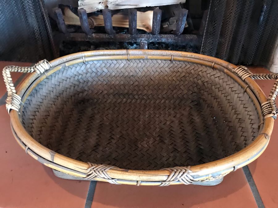 Vintage Woven Basket 21 X 16 X 6 - LJE [Photo 2]
