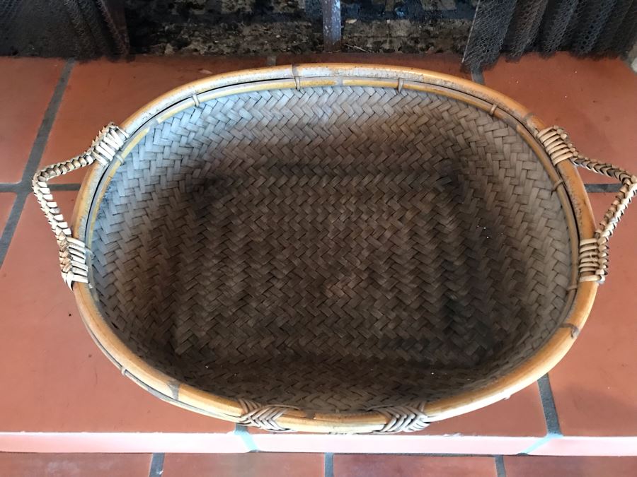 Vintage Woven Basket 21 X 16 X 6 - LJE [Photo 4]