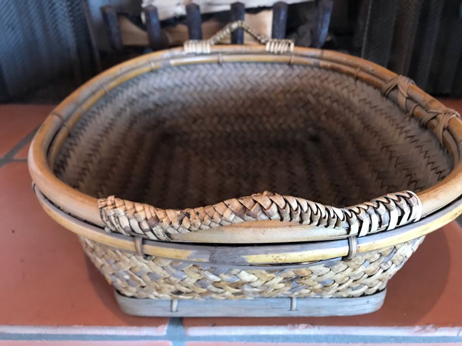 Vintage Woven Basket 21 X 16 X 6 - LJE [Photo 9]
