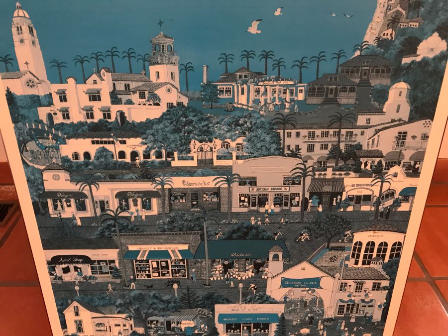 La Jolla, California Poster On Board Hand Signed By Candace King 26 X 36 - LJE [Photo 4]