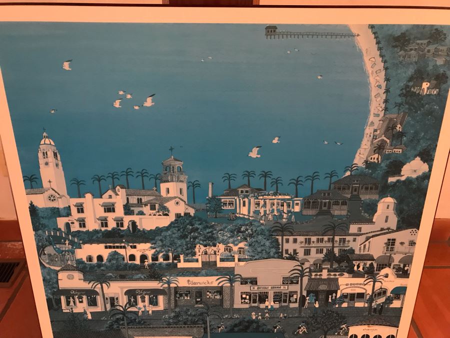 La Jolla, California Poster On Board Hand Signed By Candace King 26 X 36 - LJE [Photo 3]