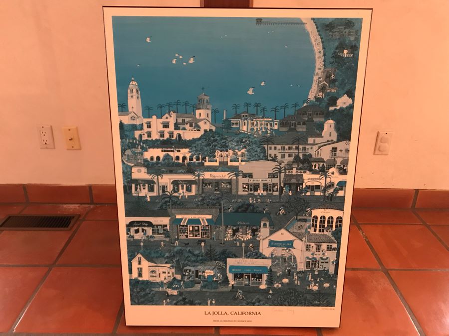 La Jolla, California Poster On Board Hand Signed By Candace King 26 X 36 - LJE [Photo 2]