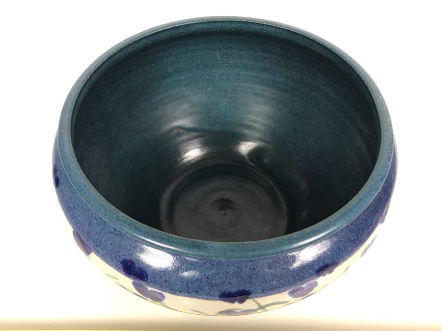 Vintage 1984 Studio Pottery Bowl Signed 10W X 6H - LJE [Photo 6]