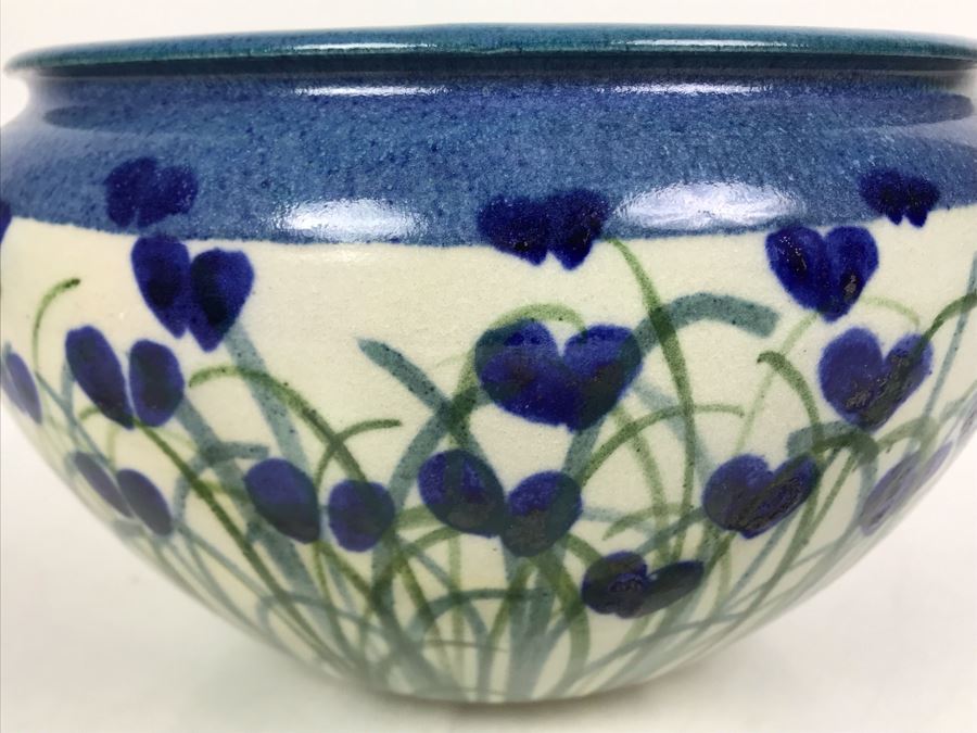 Vintage 1984 Studio Pottery Bowl Signed 10W X 6H - LJE [Photo 4]
