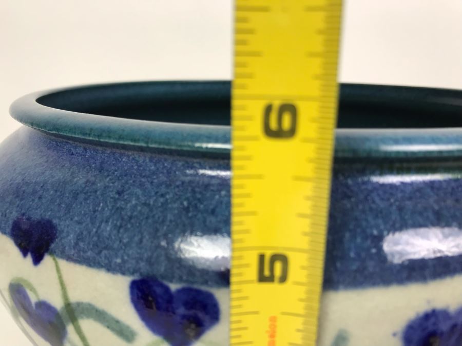 Vintage 1984 Studio Pottery Bowl Signed 10W X 6H - LJE [Photo 14]