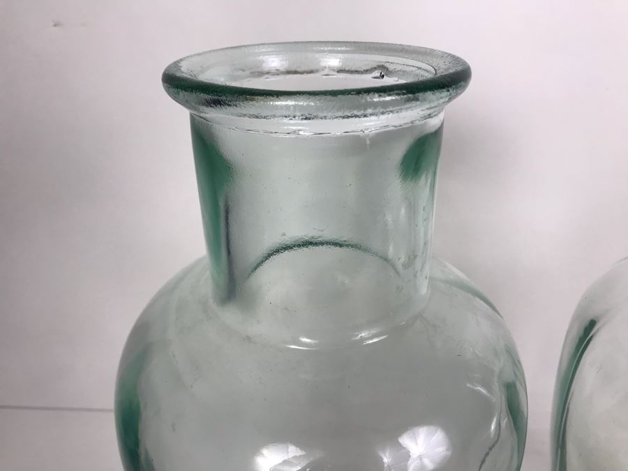 Pair Of Tall 16H Glass Vases - LJE [Photo 4]
