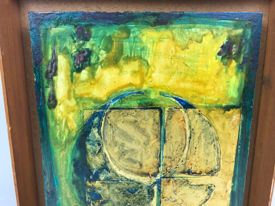 Vintage 1967 Mid-Century Original Painting By L. Rosing 11W X 13H Frame - LJE [Photo 5]