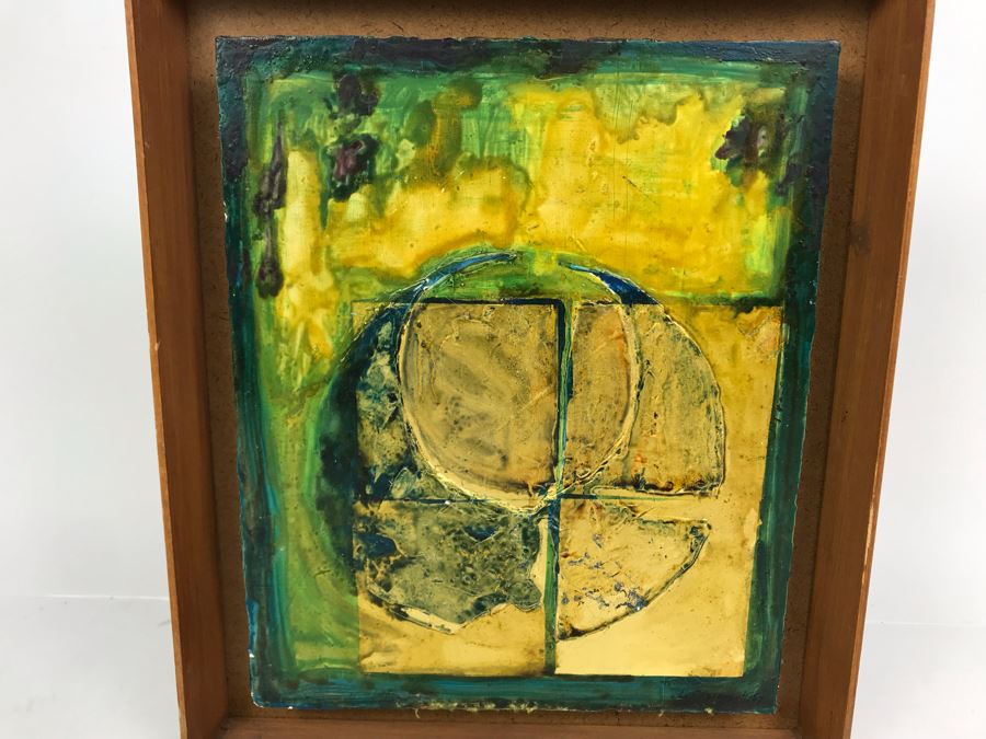 Vintage 1967 Mid-Century Original Painting By L. Rosing 11W X 13H Frame - LJE [Photo 3]