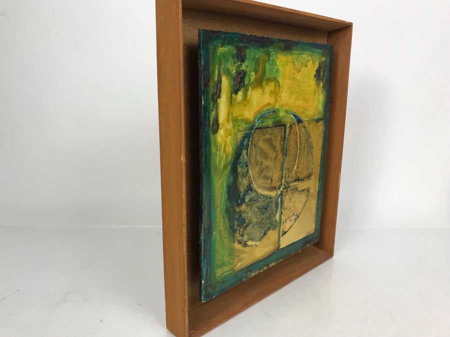 Vintage 1967 Mid-Century Original Painting By L. Rosing 11W X 13H Frame - LJE [Photo 9]