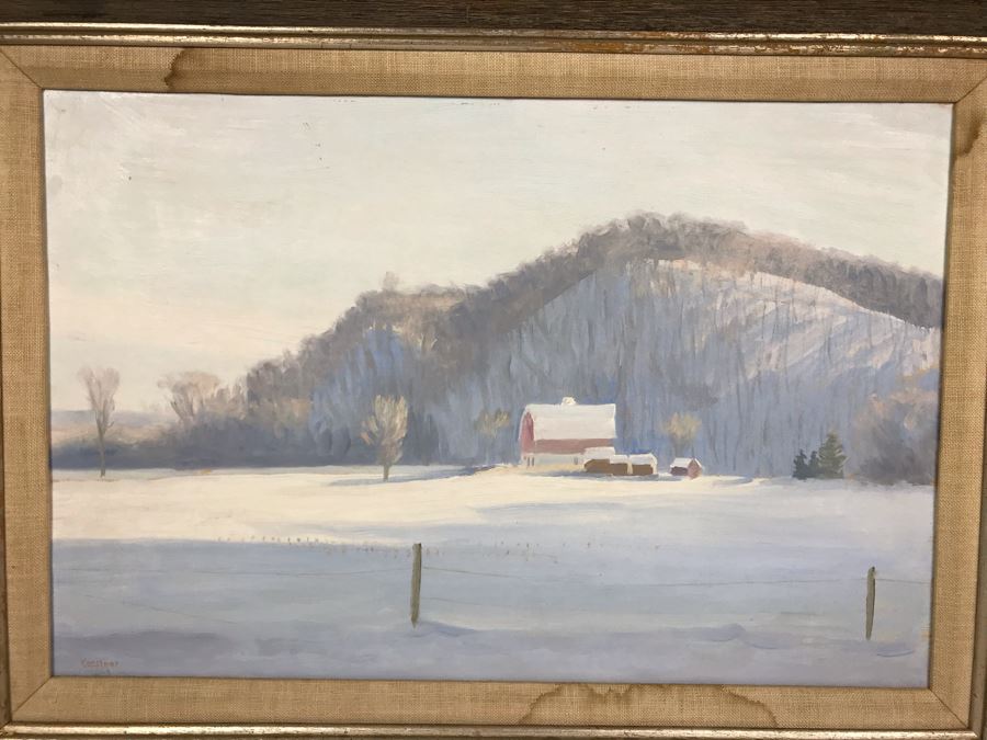 Original Don Koestner (1923-2009) Painting Poet Laureate Of Minnesota Impressionism 18 X 12 - LJE [Photo 2]