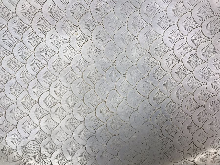 Vintage 1975 Arthur Court Polished Aluminum Fish Tray Platter 25W X 13H - LJE [Photo 7]