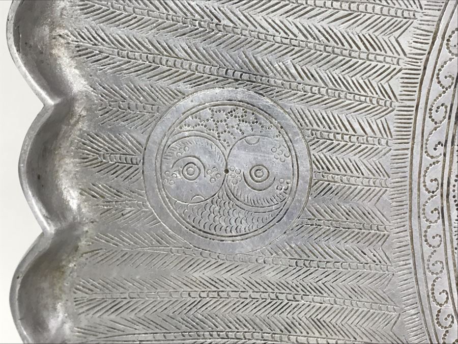 Vintage 1975 Arthur Court Polished Aluminum Fish Tray Platter 25W X 13H - LJE [Photo 5]