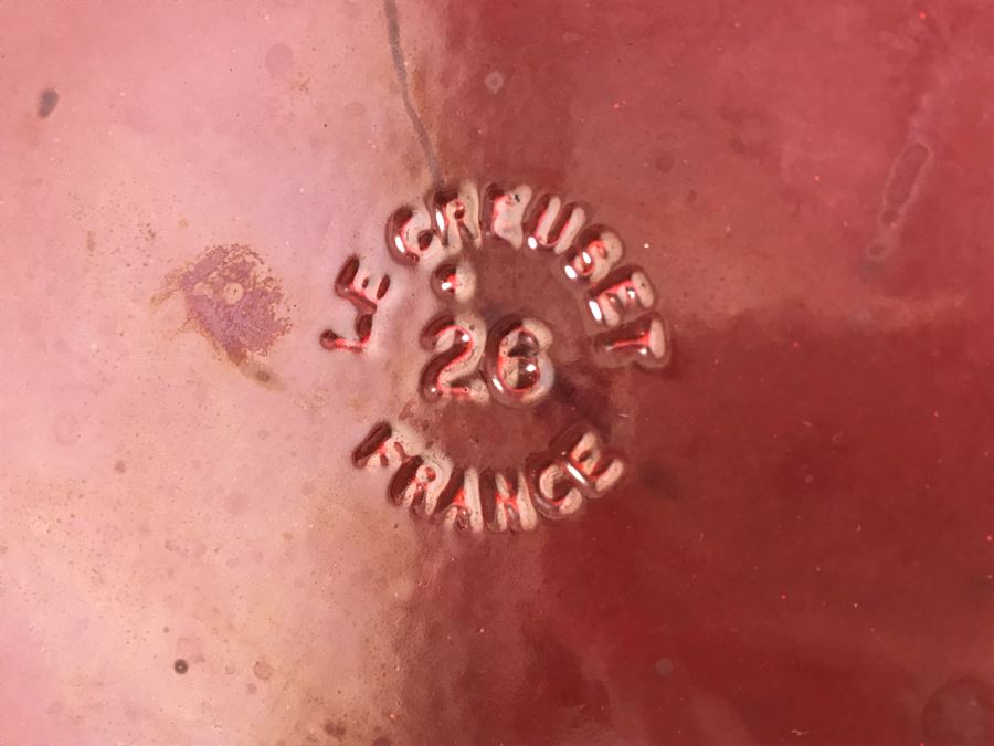 Le Creuset France 26 Cast Iron Red Enamel Frying Pan Used Once [Photo 7]