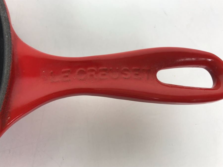Le Creuset France 26 Cast Iron Red Enamel Frying Pan Used Once [Photo 5]