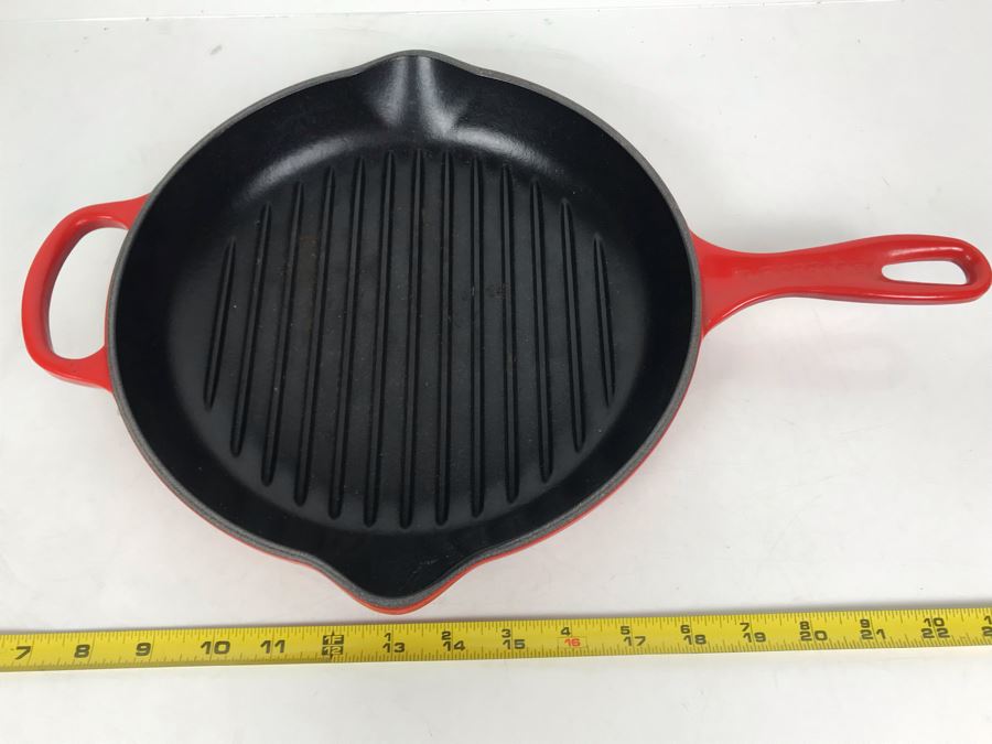 Le Creuset France 26 Cast Iron Red Enamel Frying Pan Used Once [Photo 1]