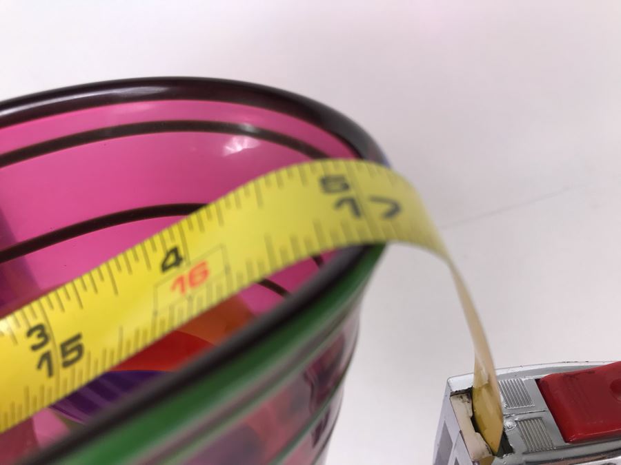 Vintage 2004 Large Signed Studio Art Glass Vase 17W X 12H - See Photos For Illegible Signature [Photo 15]