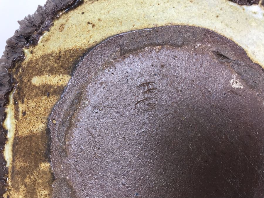 Signed Pottery Bowl 11R X 3H [Photo 5]