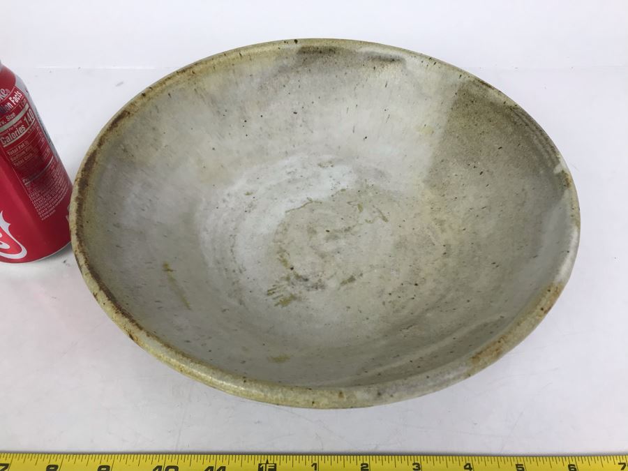 Signed Pottery Bowl 11R X 3H [Photo 3]