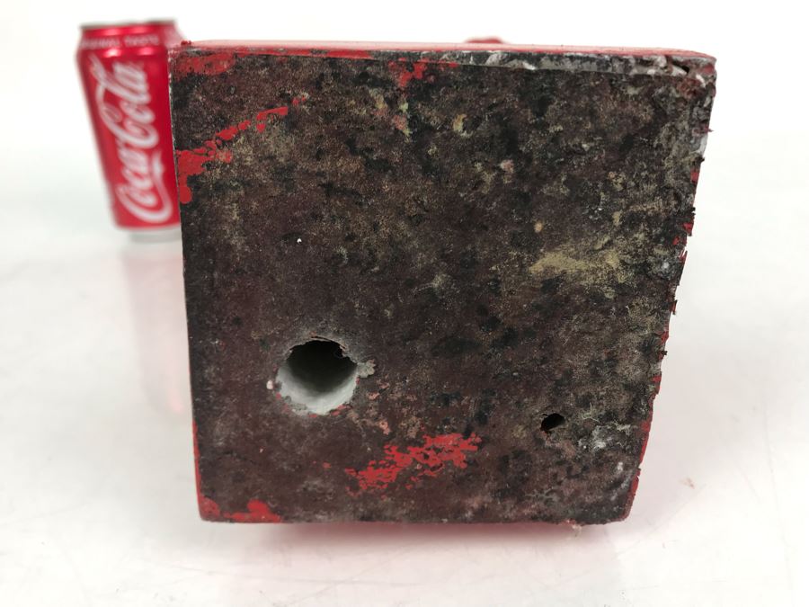 Vintage Painted Red Chalkware Chinese Figurine 18H [Photo 9]