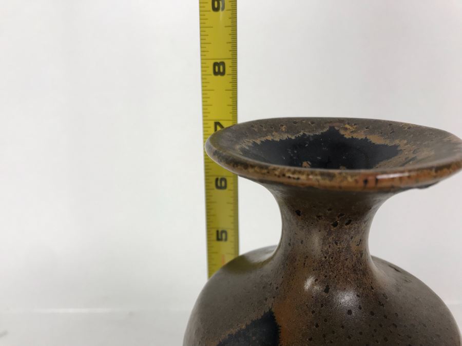 Signed Mid-Century Art Pottery Vase 7H [Photo 11]