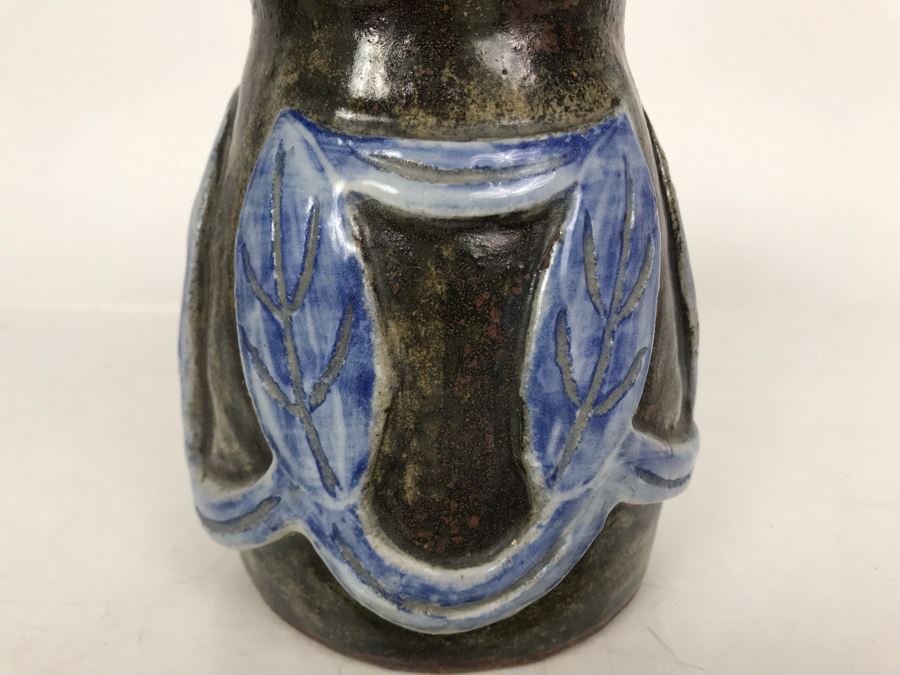 Signed Claire Art Pottery Vase 5.5h