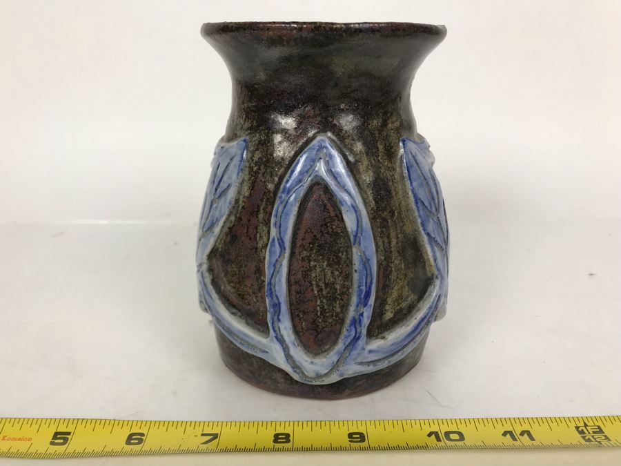 Signed Claire Art Pottery Vase 5.5H