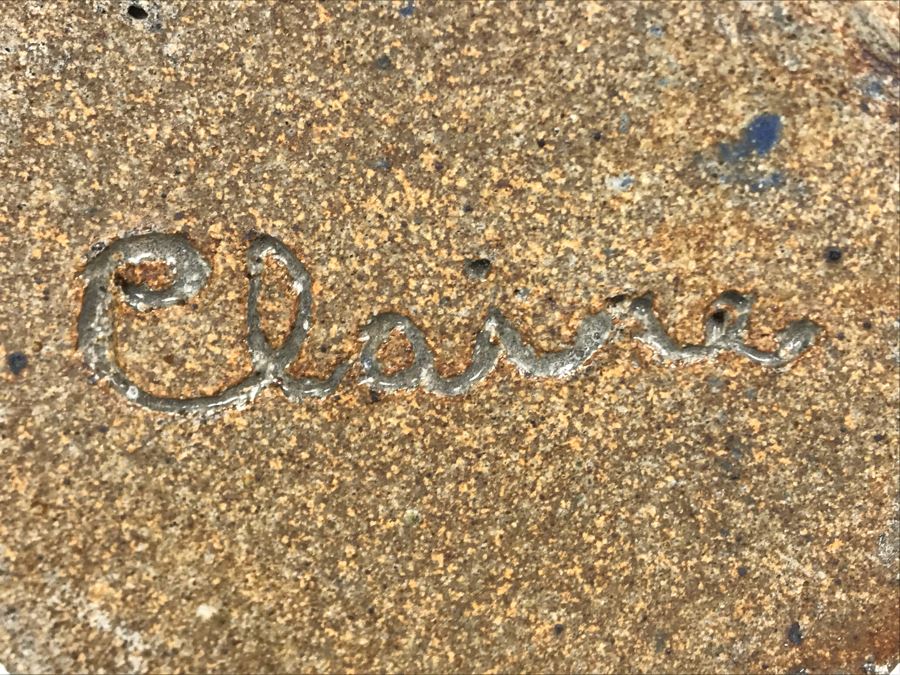 Signed Claire Art Pottery Vase 5.5H [Photo 8]