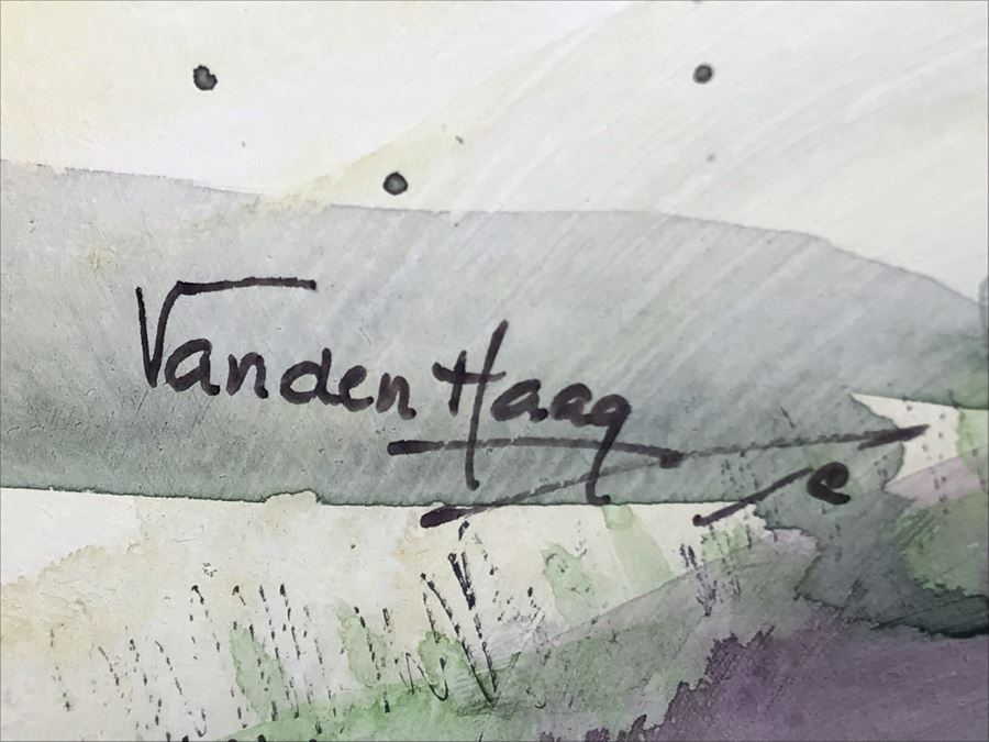 Original Signed Painting Of Balboa Park Atrium By Maria 'Van Den Haag' Becker 40W X 32H [Photo 10]