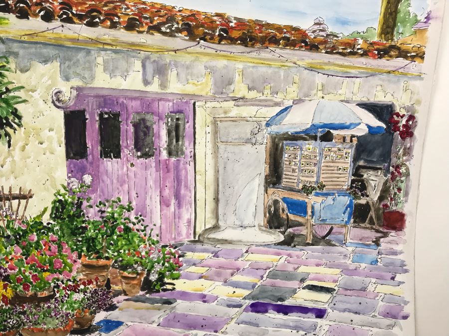 Original Signed Painting Of Balboa Park By Maria 'Van Den Haag' Becker 36W X 32H [Photo 4]