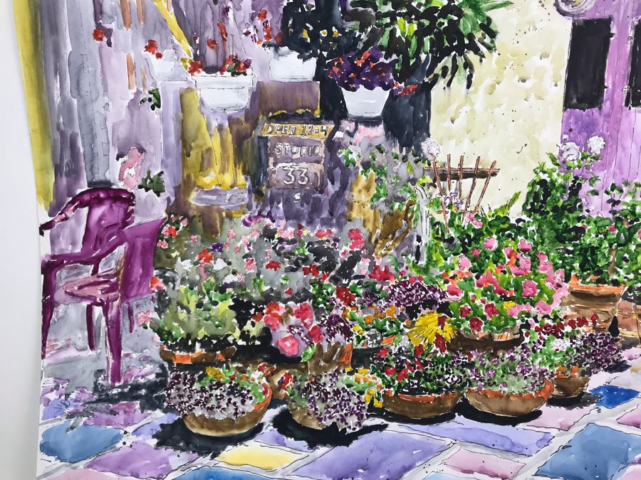 Original Signed Painting Of Balboa Park By Maria 'Van Den Haag' Becker 36W X 32H [Photo 3]