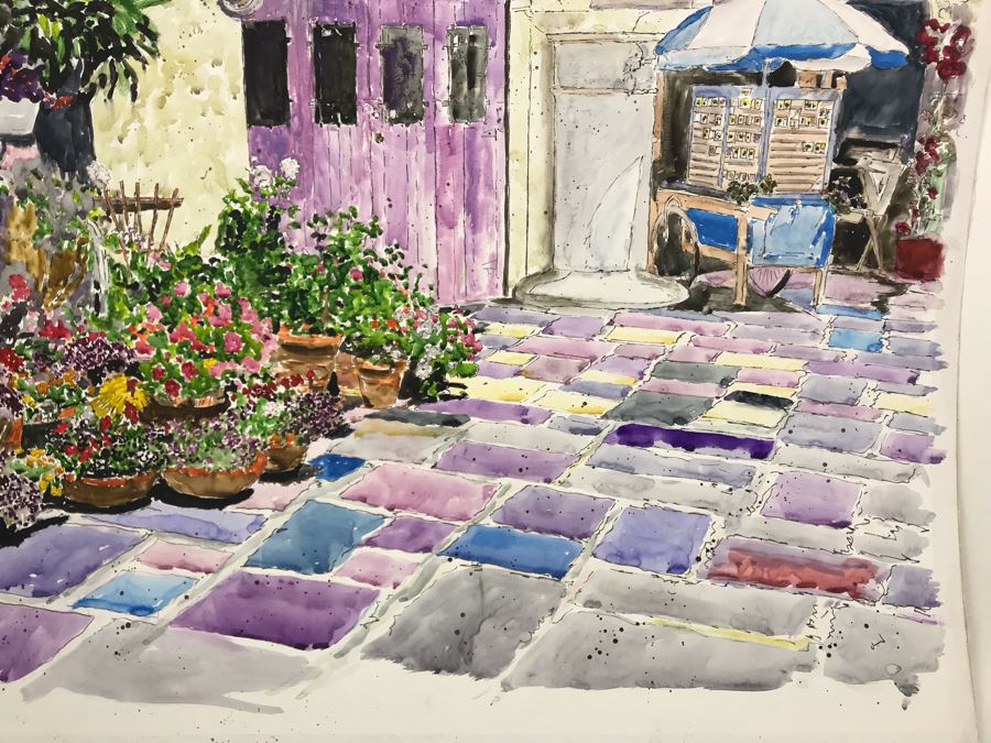 Original Signed Painting Of Balboa Park By Maria 'Van Den Haag' Becker 36W X 32H [Photo 5]