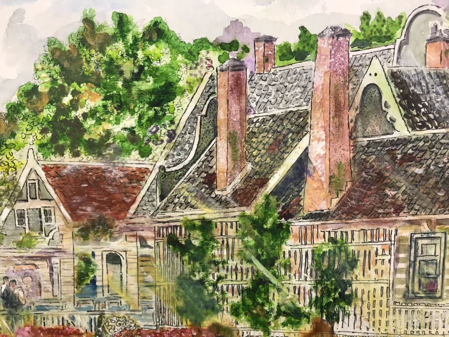 Original Signed Painting Titled 'Man With A Chip On His Shoulder' By Maria 'Van Den Haag' Becker 40W X 32H [Photo 13]