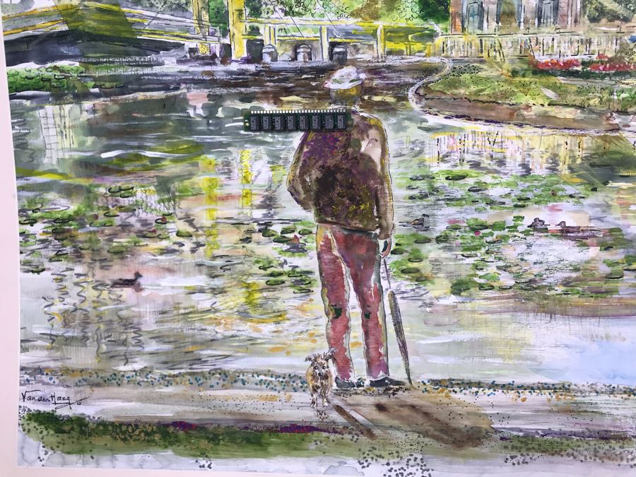 Original Signed Painting Titled 'Man With A Chip On His Shoulder' By Maria 'Van Den Haag' Becker 40W X 32H [Photo 5]